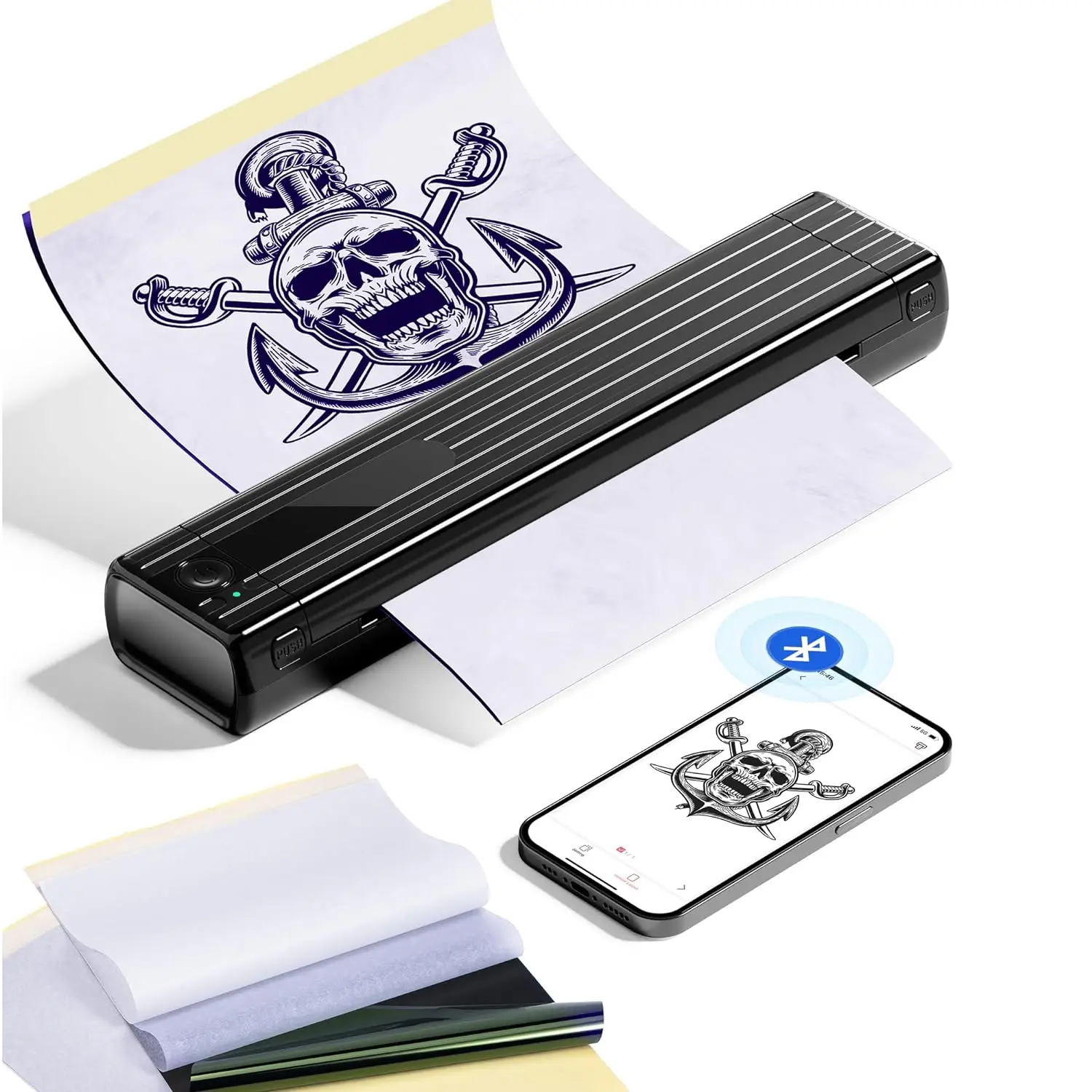 PhomemoTP83ワイヤレスタトゥーステンシルプリンター不要タトゥー