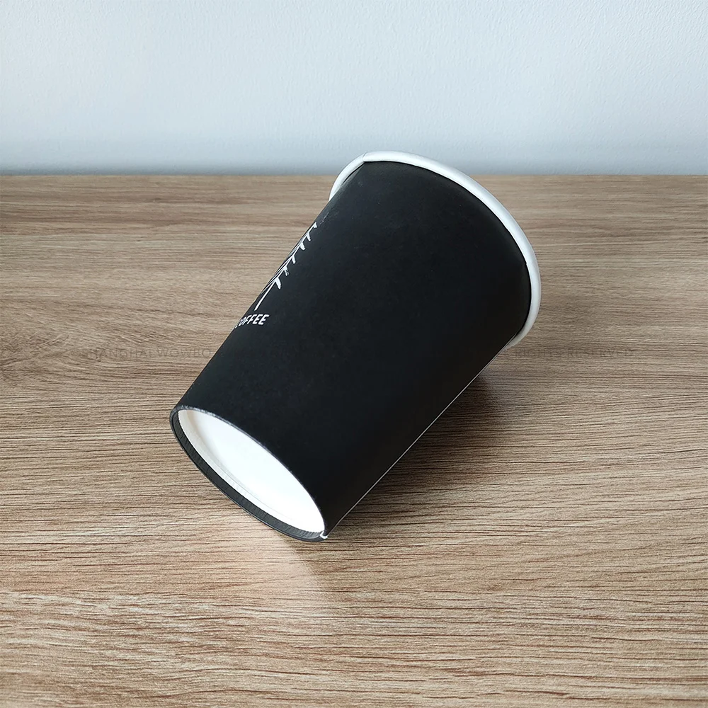 Customized Logo Printing Food Grade Paper Cup With Leakproof Lid For ...
