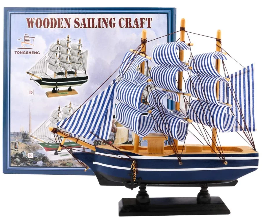 Wholesale Wooden Handmade Sailing Ship Models Gift Home Sailing Ship Models