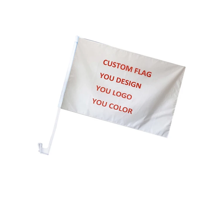 Customized Car Window Clips Flag Blank Sublimation Mini Polyester