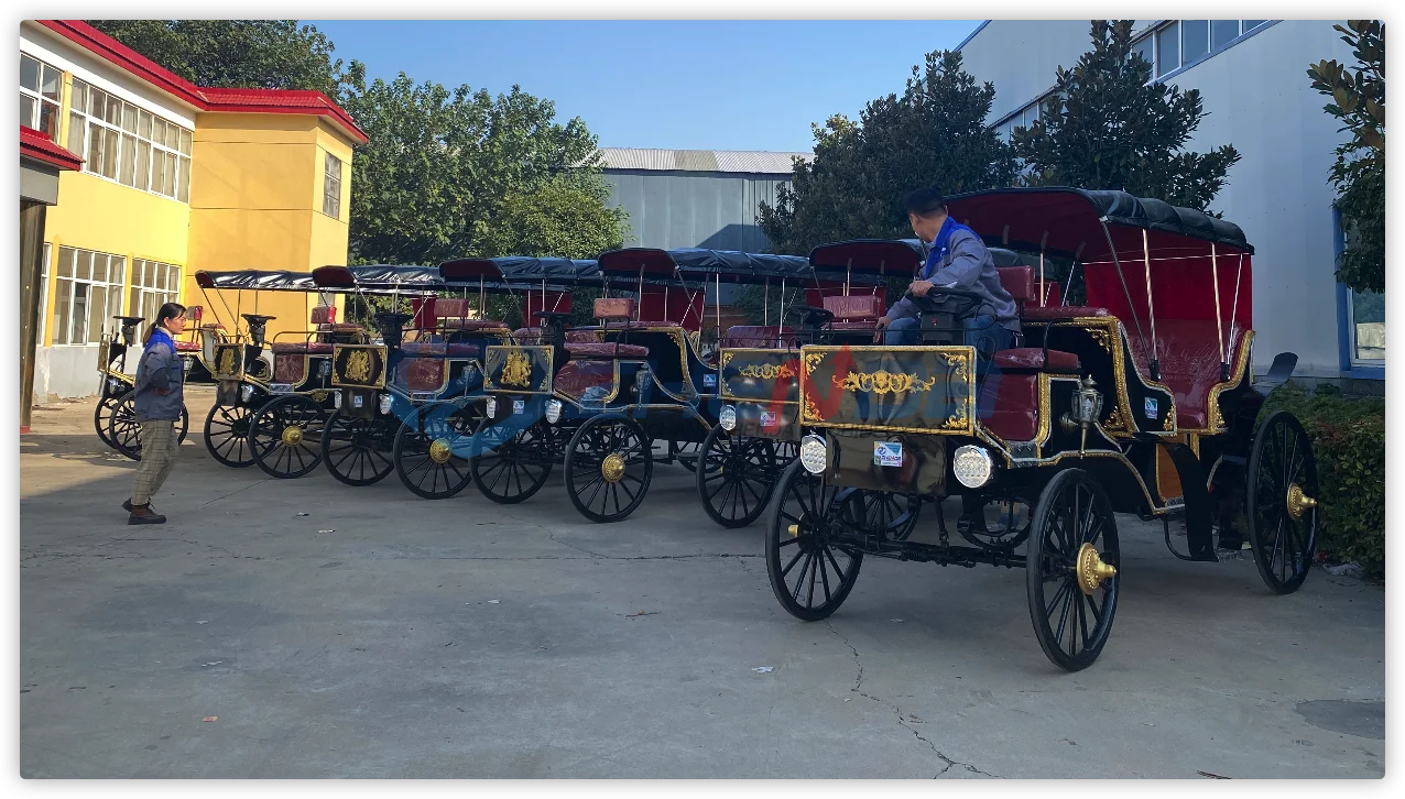 Special Transportation horse drawn carriage / Romantic wedding carriage Sightseeing Horse Carriage for Sale