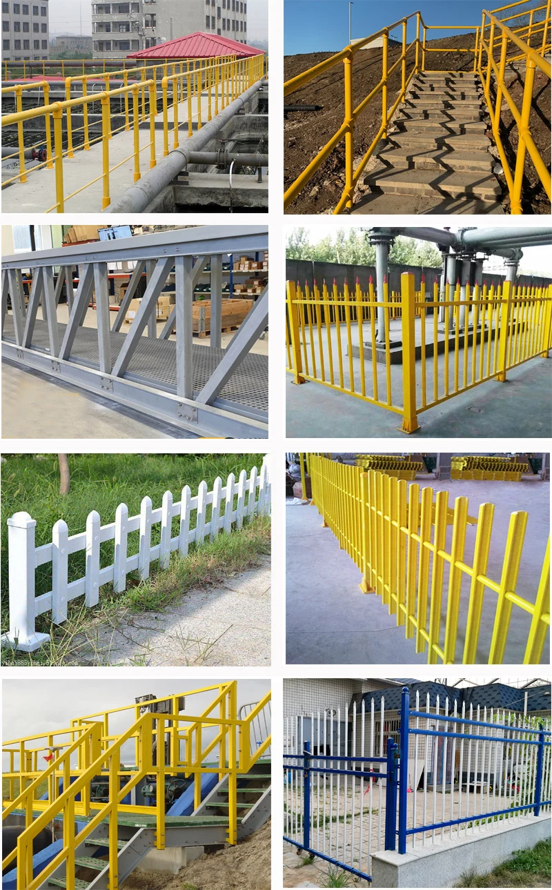 Rusty Proof GRP Fiberglass Walkway Handrail Industry FRP