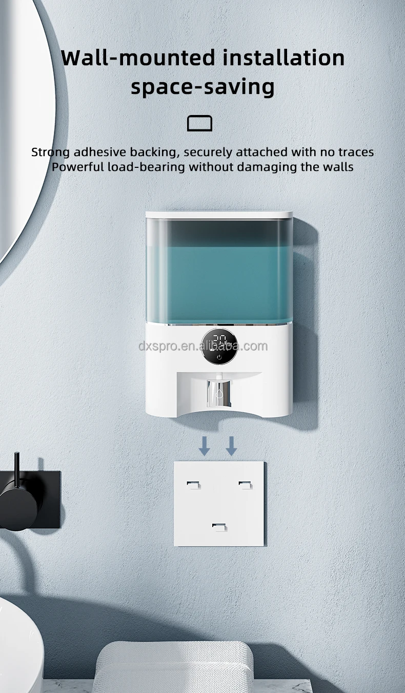 No Trace Back Glue Wall Mounted 500ml Large Capacity Mouthwash