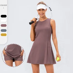 Bnice 12132 Custom Yoga Skirt Workout Fitness Breathable Pocket Shorts Tennis Set Women Tennis Dress 2 Piece Set Sportwear Logo