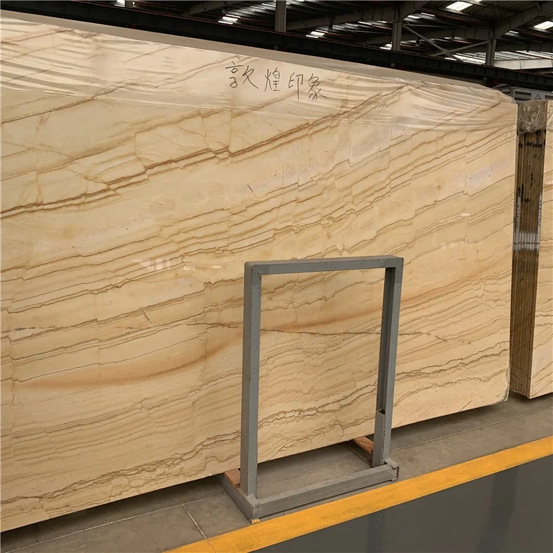 product wholesale natural cheap top quality best price china yellow polished golden flooring tile yellow home table marble-2