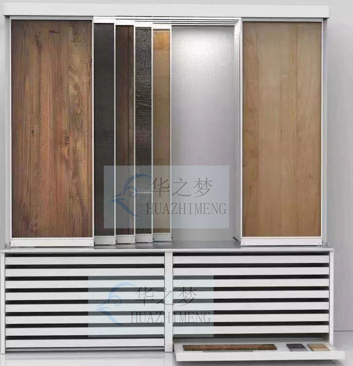 New Design Ground Tile Cabinet Display Page Turning Stone Marble Mosaic Display Racks for Woodflooring Metal Display Drawer