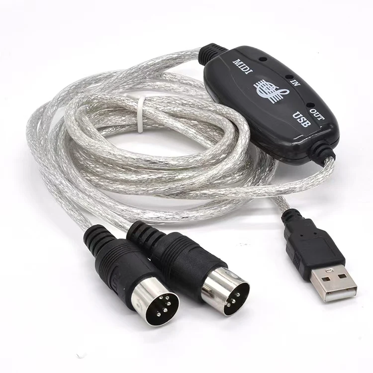 Plug And Play USB MIDI To 5-Pin Out Converter Cable For Keyboards & PC Audio - View #3