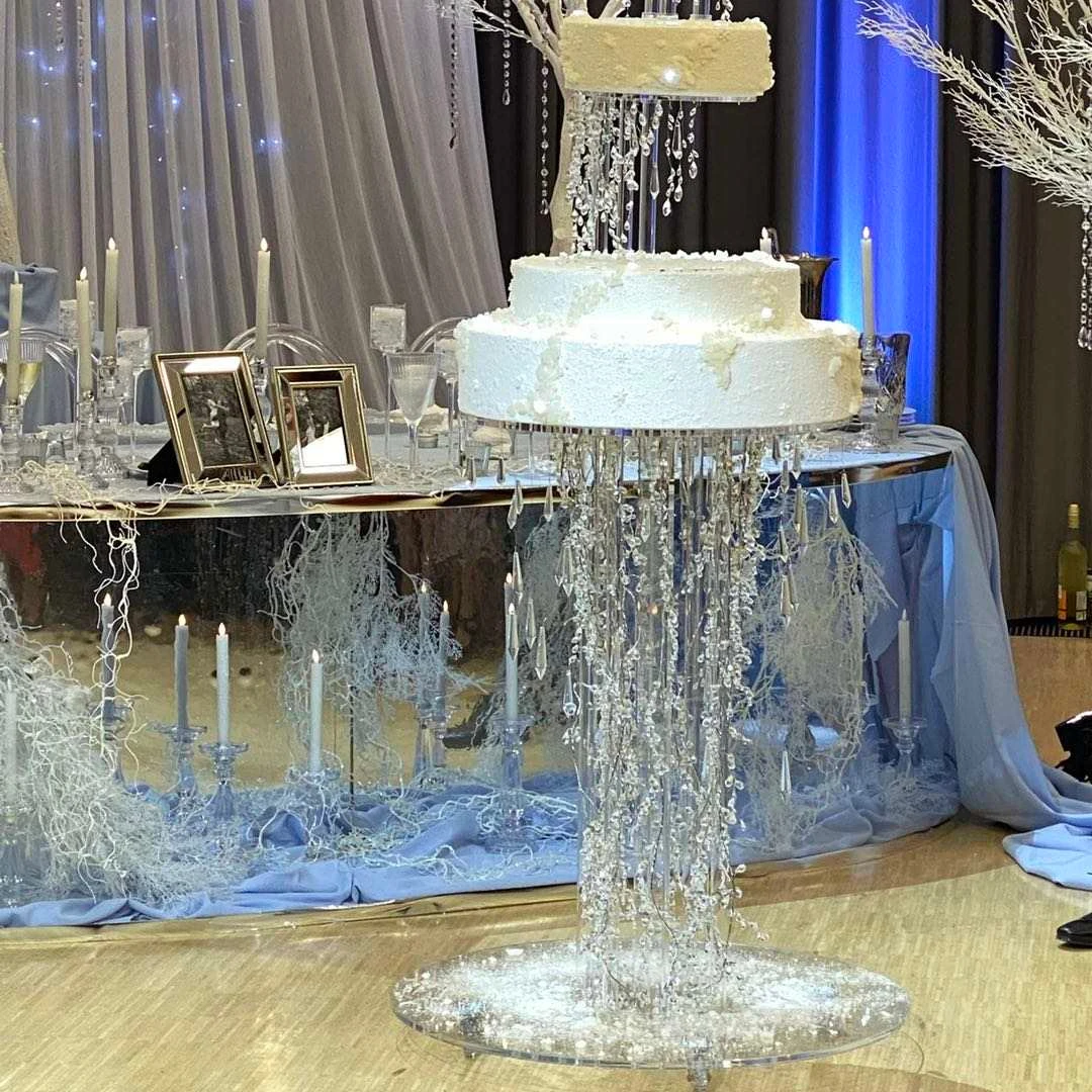 Hot Design Modern Elegant 3-Tier Acrylic Crystal Wedding Cake Stand High  Quality Display Stand for Weddings Events