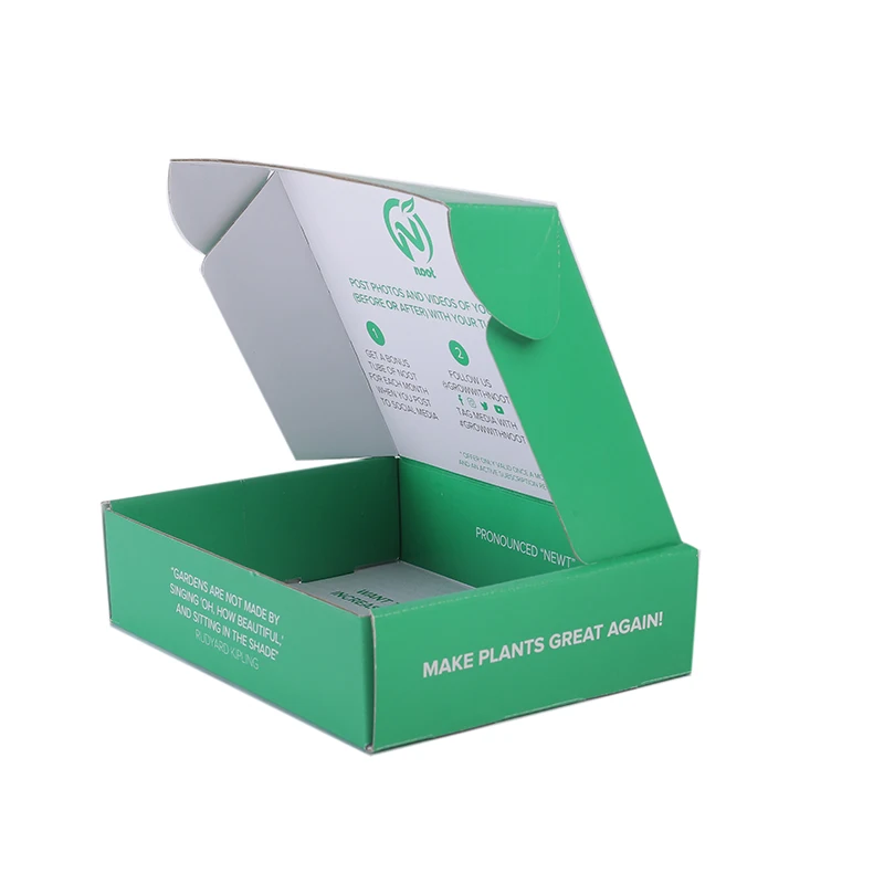 Custom Fancy Printing Recycle Kraft Blue Brown Packaging Mailer Boxes Corrugated Box for Products Cosmetic Packaging Box