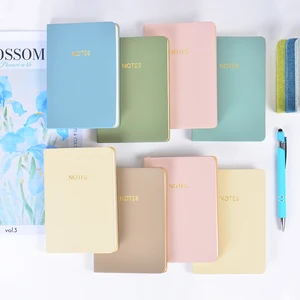 Hot-selling PU Surface Morandi 6-color Gold-stamping LOGOPU Notebook Classroom Notes Brand Gift