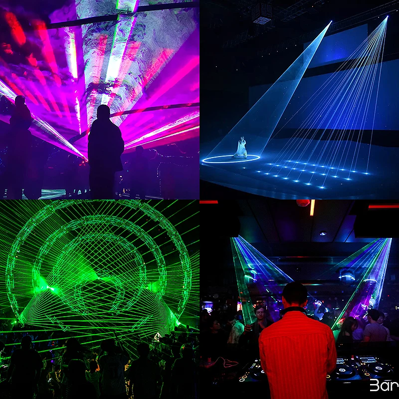 SHTX New!3WRGBディスコライトレーザーフルカラー3Dアニメーション