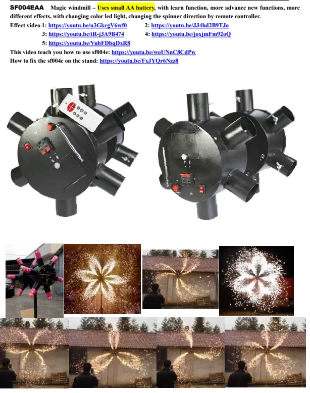 Pyrotechnics Double Wheels Electric Magical Windmill