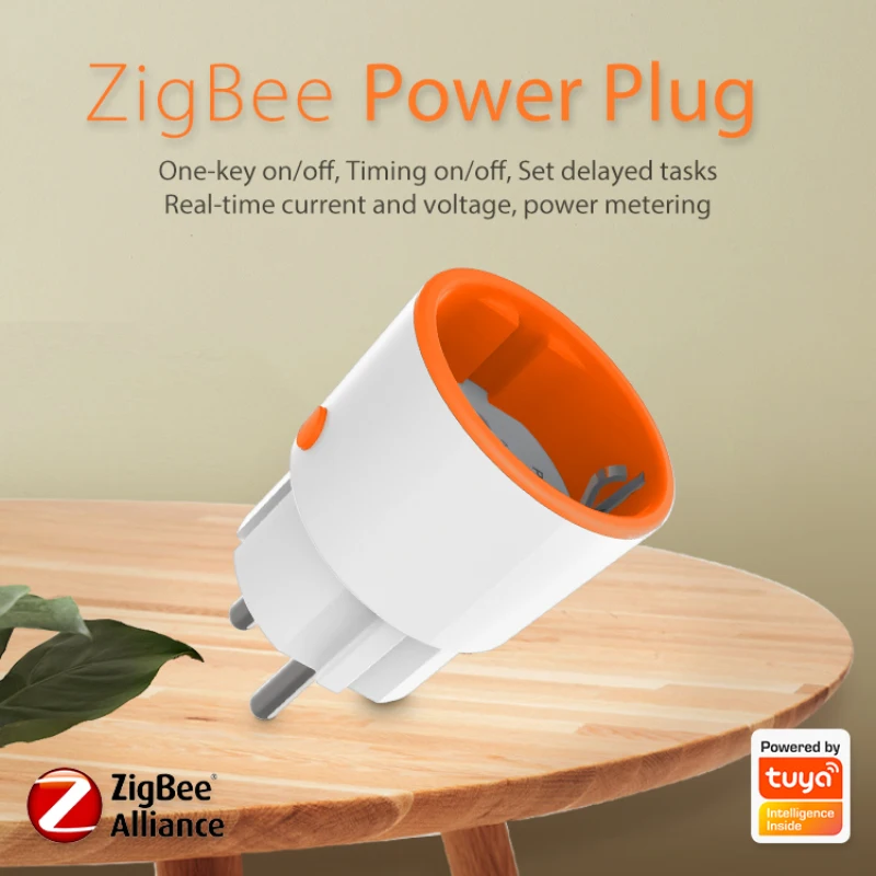 Zemismart 16A EU Smart Socket Zigbee Smart Plug Work with Alexa Google Home Voice Control 16A Outlet