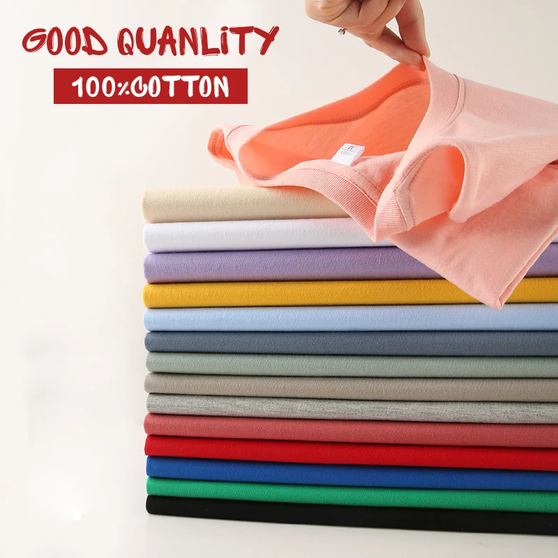 Short Sleeved T-shirt Men's Basic Style Solid Color Upper Garment Half Sleeved Round Neck Cotton Election Campaign Tshirts
