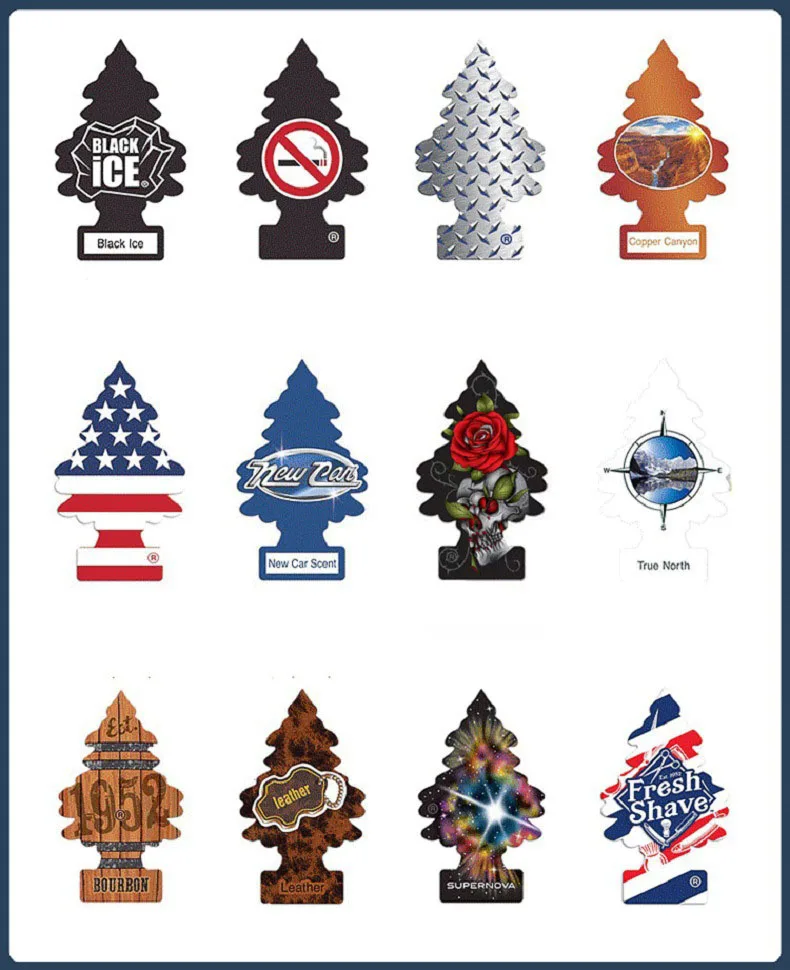 Oem Customized Printing Custom Car Air Freshener Little Trees Hanging