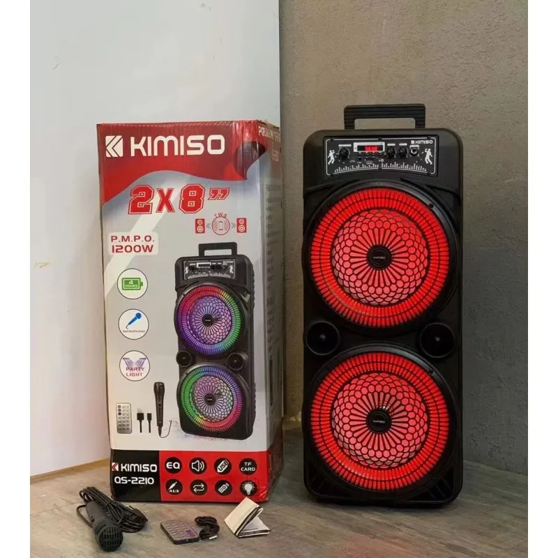 QS-2210 KIMISO Double 8inch Horn Speaker with Remote Control