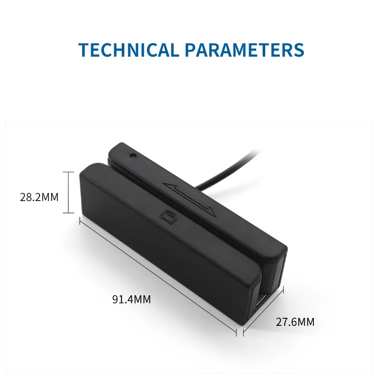 All Three Tracks USB Desktop Magnetic Stripe Reader Card Reader Membership Card Reader