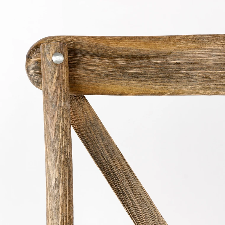 Wholesale Wood Stackable Cross X Back Antique Dinning Room Chair wooden Used Banquet Antique Crossback Dining Chairs For Sale