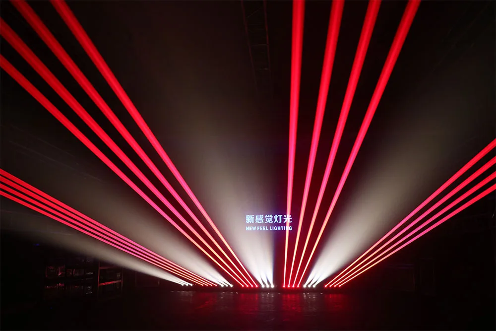 回転式レッドレーザーバー 8×500mW - 50000時間寿命 & DMX制御付き