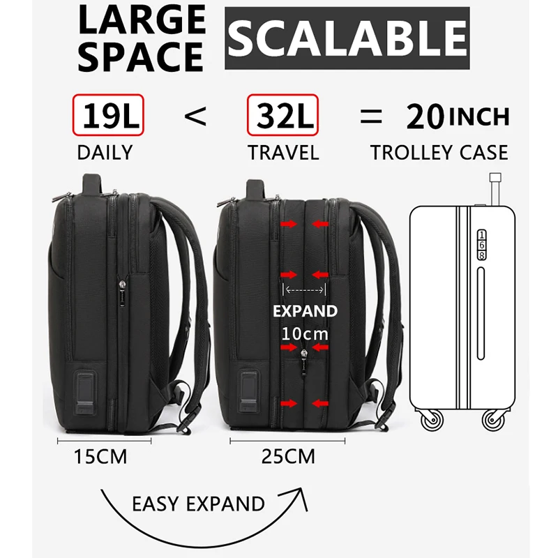 Multifunction Smart Backpack for Travelling Bagpack Mens Business Back Packs Laptop Travel Backpack Bag With Usb Charging Port