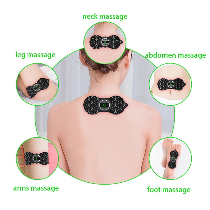 Wireless EMS Shiatsu Neck and Shoulder Tapping Massager Health Gift for Family