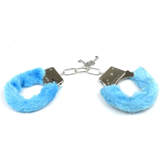 Sexy Soft Fluffy Stainless Steel Wrist Handcuff Sex T Toys Love Sexy