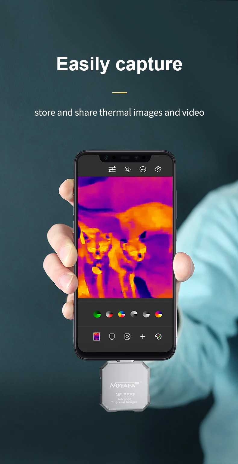 Nf588e Ir 256 * 192 Mini Telephoto Infrared Camera Night Vision For