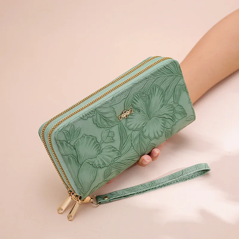 Fashionable Long Large Capacity Pu Leather Wallet Women Clutch Wallets Luxury Ladies Purse 2024