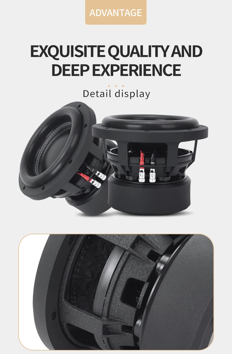 8 Car Bass Powered Speakers Subwoofer 6 6.5 Inch 500w Rms Sub Woofer