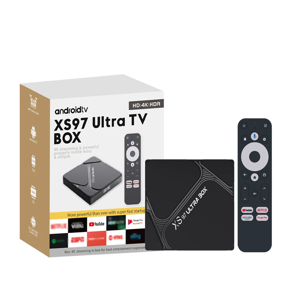 Wholesale Amlogic S905W2 Android 11 TV Box BT 5.2 Voice Control 4K Resolution Quad Core Processor 4GB 32GB Av1 UK Cloud Server