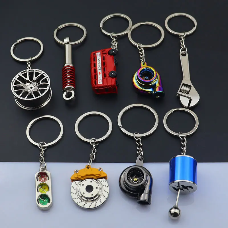 Car Gearbox Gearhead Keychain Manual Transmission Lever Metal Key Ring ...