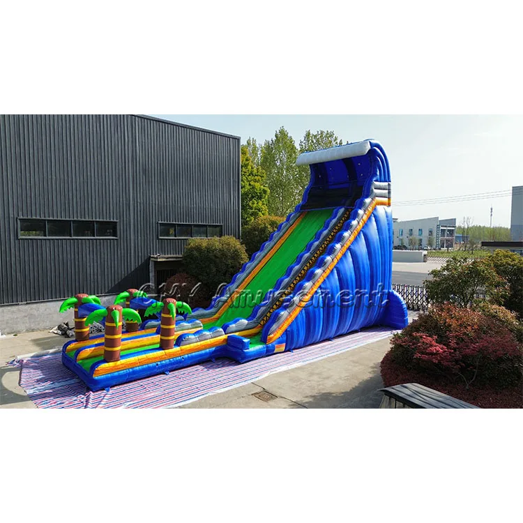50ft Commercial Inflatable Waterslide with Pool