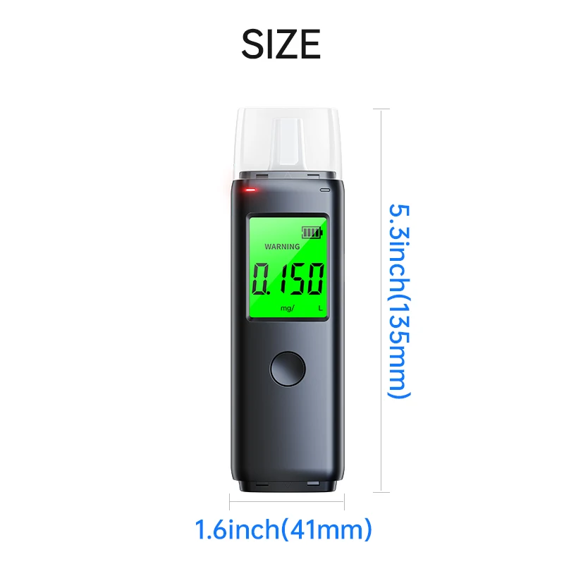 Newest Breathalyzer Factory Professional Digital Display Rechargeable Alcotester Alcohol Breath Tester HM-01