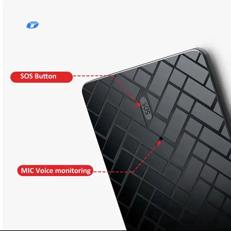 Credit Card Size GPS tracker for Wallet Keychain Kids Microphone GPS tracker with Sos Button Wearable GPS tracker Jewelry