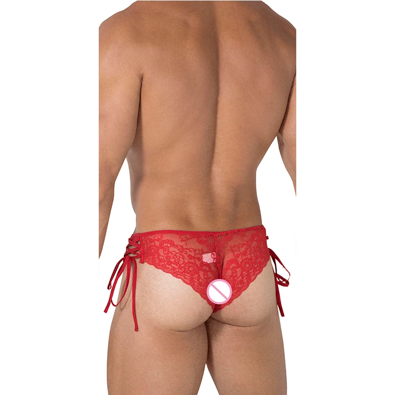 PATON FACTORY CUSTOM Custom Bugle Pouch the Side Lace up Thongs Men's Thong With Tie Gay Jockstrap Underwear Sexy Bikini