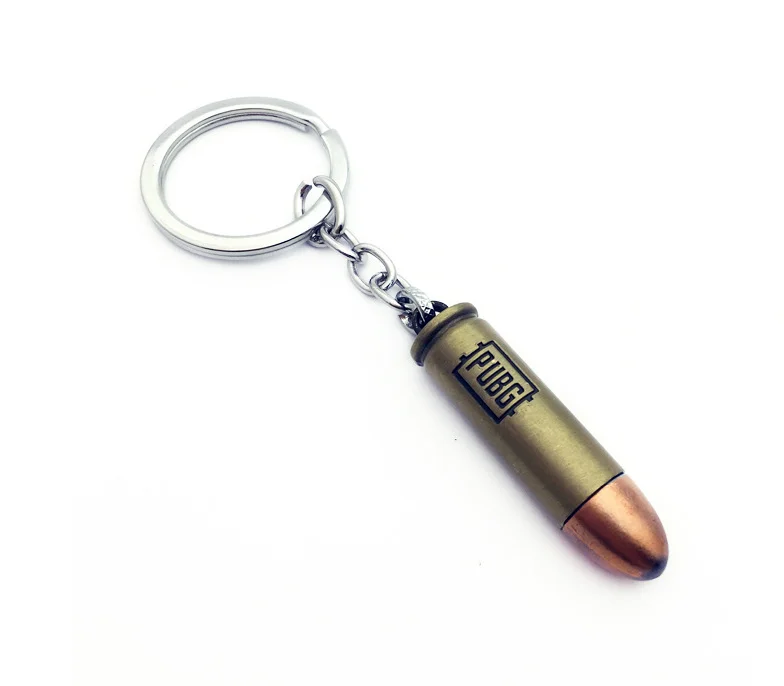 Wholesale Custom Bullet Key Chain Bronze 3D Shotgun Bullet Keyring Hot Game Final Approach Metal Keychain for Men