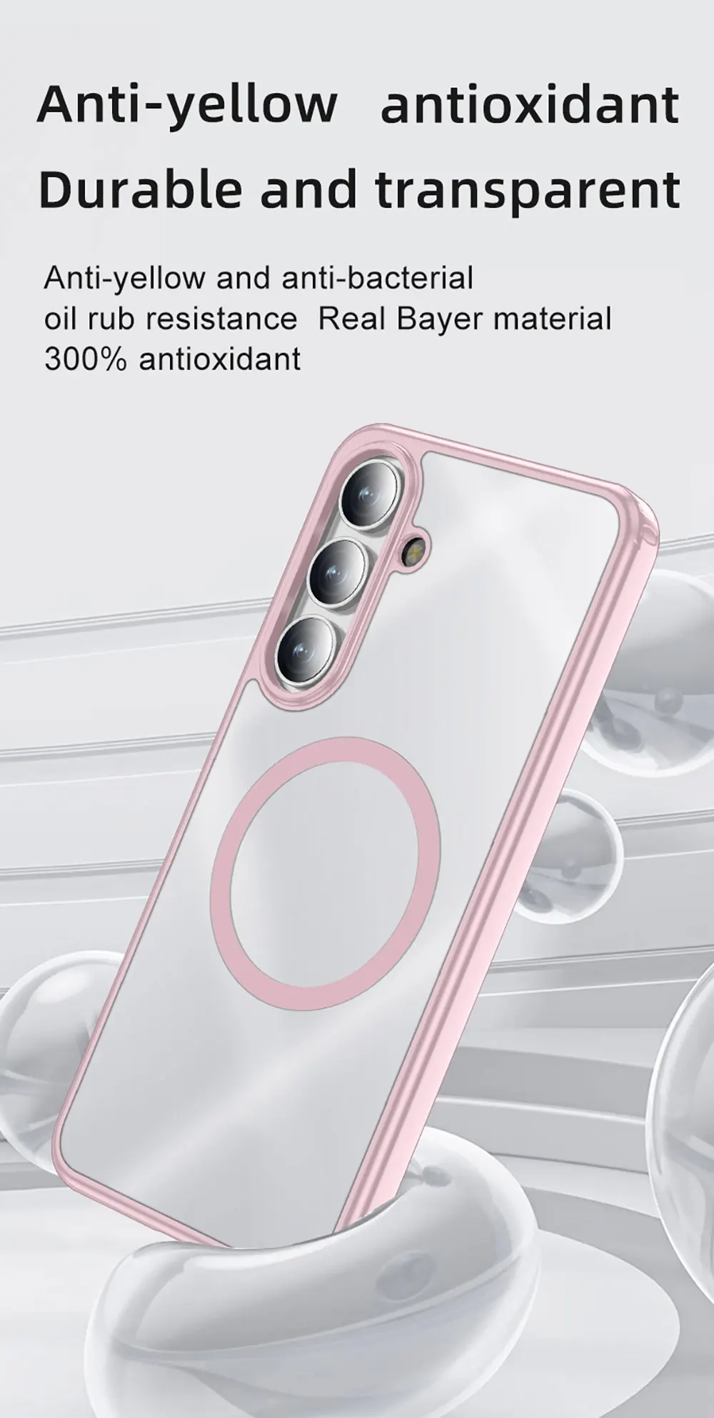 product laudtec slim translucent matte shockproof with anti fingerprint phone case for samsung galaxy s25 fe 2025-9
