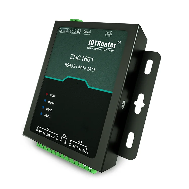 Industrial MODBUS TCP to RTU MQTT IOT Module Wireless & RF Serial to Ethernet Converter Support 1rs485 4AI to Rj45 Datalogger