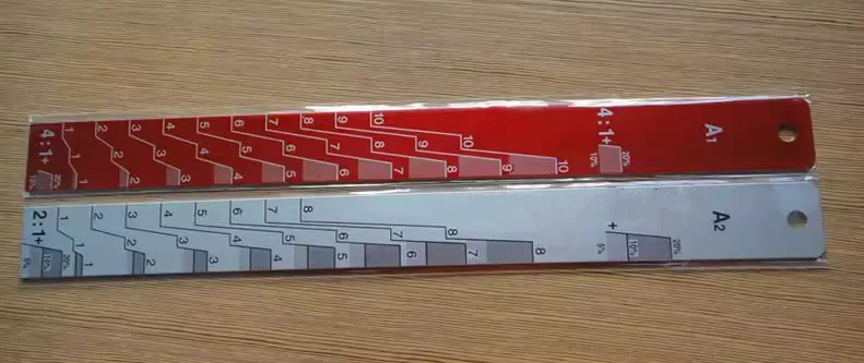Car Paint Measuring Scale Mixing Ruler 2 to 1 and 4 to 1