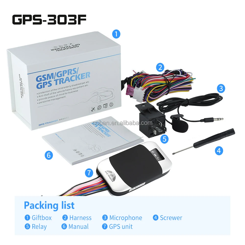 Coban-rastreador Gps Tk303f /tk303g 2g 3g 4g Para Coche,Dispositivo De ...