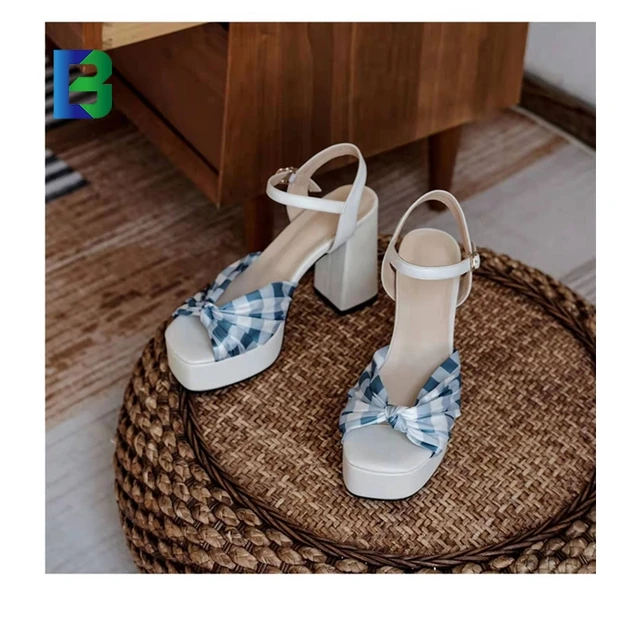 BC 2024 Spring And Summer New Fashion Styles Thick Heel Waterproof Platform Ladies Sandals For Dressing