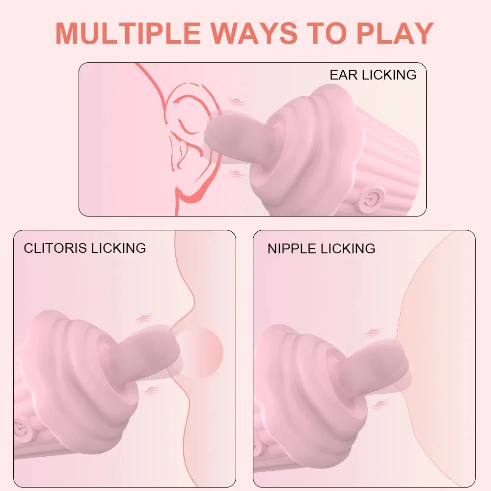 Vibrateur à léchage de langue, stimulateur clitoridien et point G, stimulateur de mamelons, plusieurs modes de vibration, jouet sexuel rechargeable en silicone pour adultes._voghion.com
