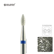 1.8mm Flame Shape Bits Diamond Bits Best-sale Nail Beauty Tool for Quickly Smoothing the Cuticle Area Popular Diamond Nail Bits