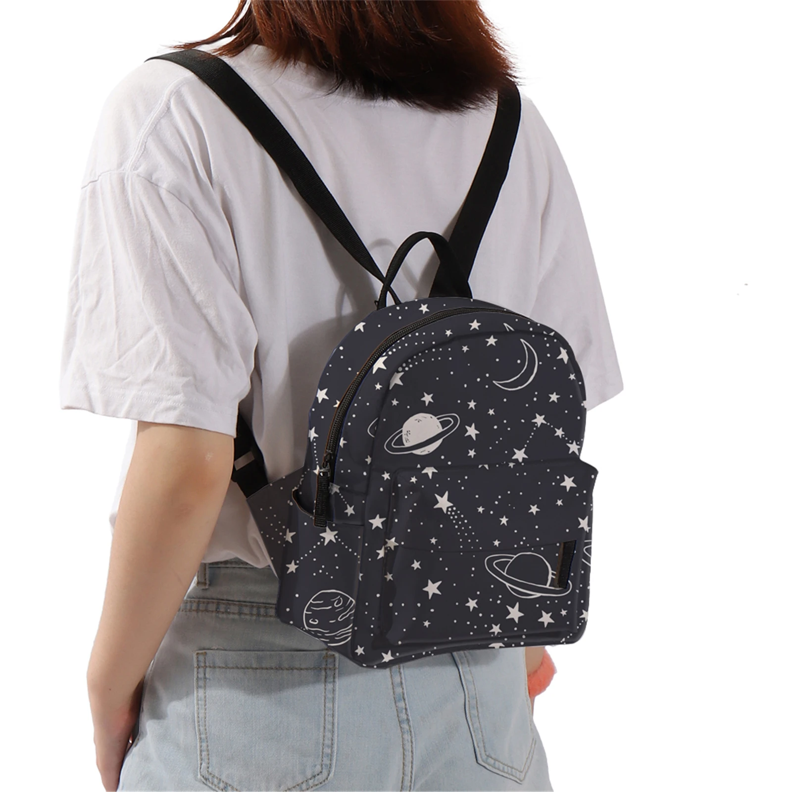 Starry Sky Pattern Small Backpack Men Women Latest Fashion Sturdy Adjustable Strap Customized Shoulder Bag for Traveling