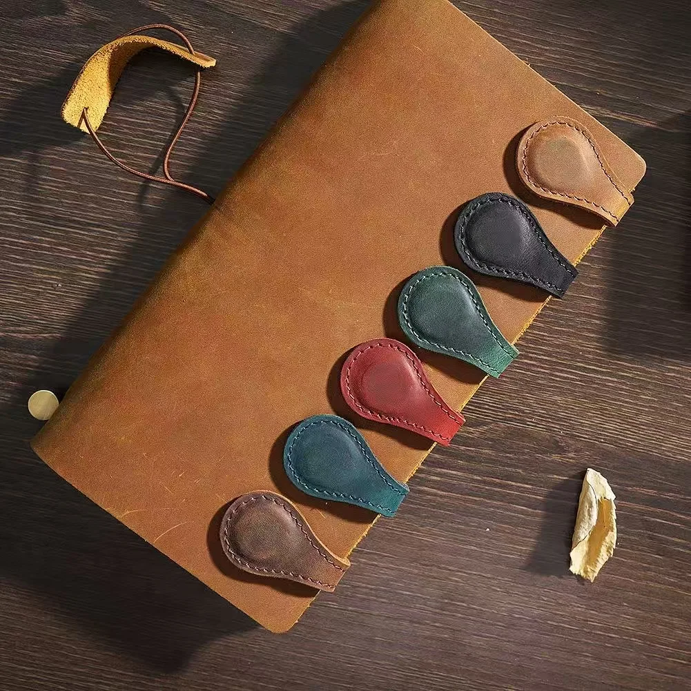 Custom Handmade Leather Magnetic Bookmarks-Elegant & Durable Leather Book Markers for Readers Gift Idea preview 5