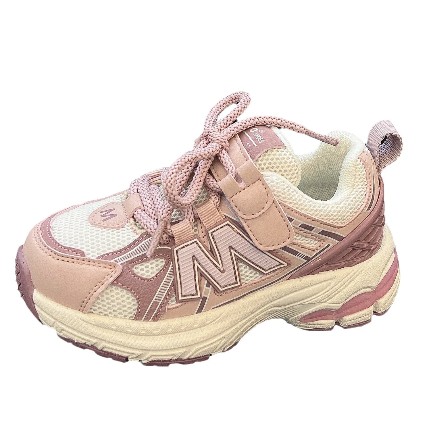 2024 Spring New Children's Letter Sports Shoes Girls' Retro Dad Shoes Boys'  Running Shoes