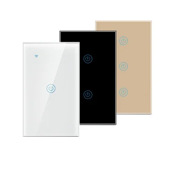 Zigbee Tuya Smart Light Switch Touch 2 Gang  WiFi Wall Switch Work With Alexa Google Home Alice Smart Life