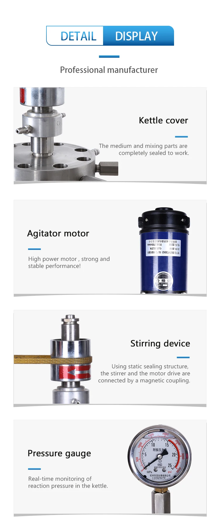 China Good Price Small Scale Lab Chemical High Pressure Reactor