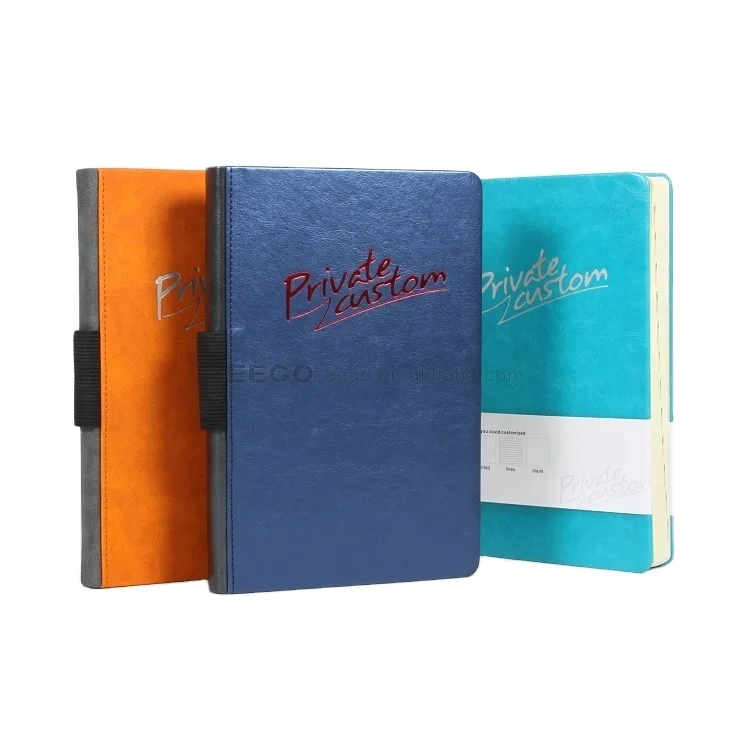 Journals Leather Promotional Pu Meeting Pocket Wholesale Set A5 Gift Personalized Notebook for Students