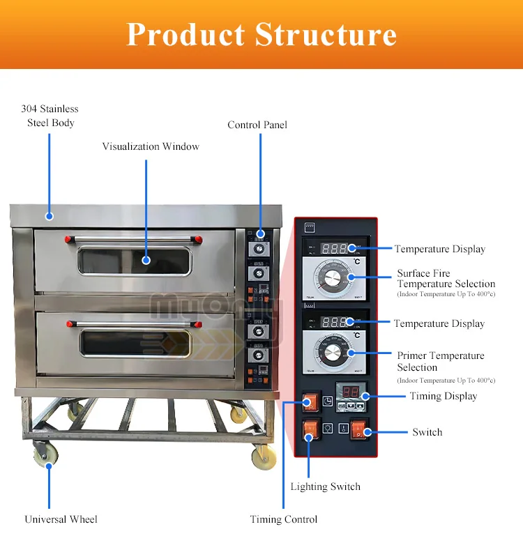 Commercial Big Gas Bakery 3 Deck 1 Deck 3 Tray Electric Automatic Cake